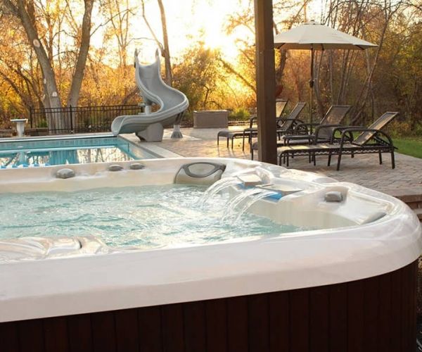 Sundance Hot Tub Deck Installation Pool Slide Jackson Hole